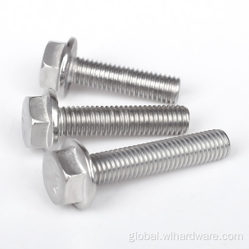 Hex Head Hexagon Flange Bolts A2 A4 Hex Head SUS Stainless Flange Bolt Factory